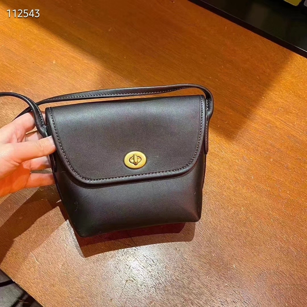 Coach Black Crossbody Bag with Gold Turnlock Without Charm
